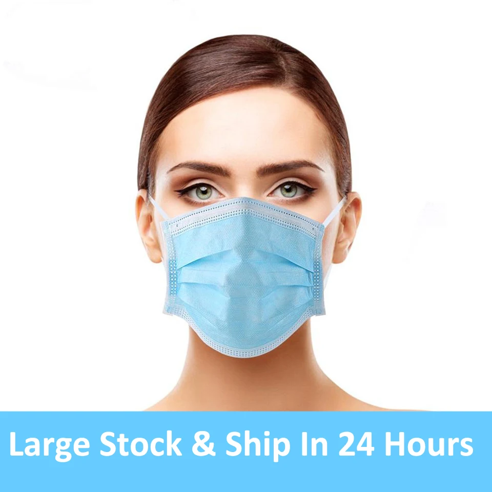 

Disposable Protective Face Mask 3 Layer Non Woven Filter Mouth Mask Anti Dust Masques Anti Virus Earloop Mask For Hair Salon Use