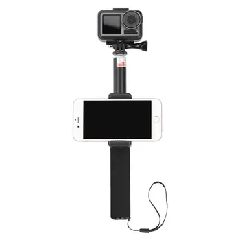 

Black Handheld Extension Selfie Stick Phone Clip for DJI Osmo Action Sports Camera Accessories Photography Tools