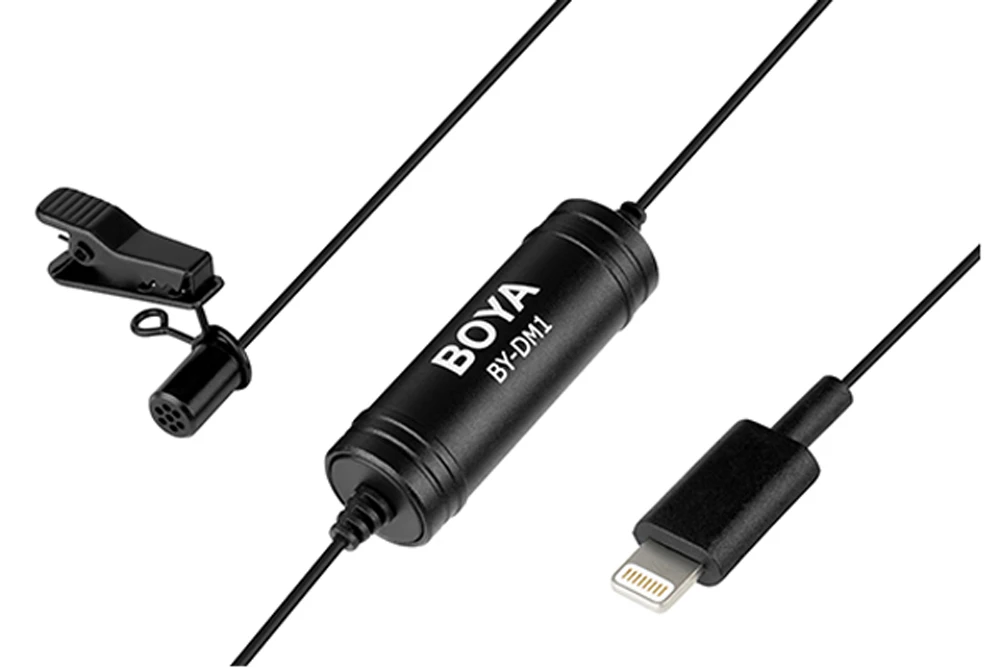 BOYA BY-DM1 Lavalier Microphone for iOS iPhone 11 Xs Xr 8 7 SE 6S iPad Pro mini 2 iPOD TOUCH MFi Certified Lightning Connector