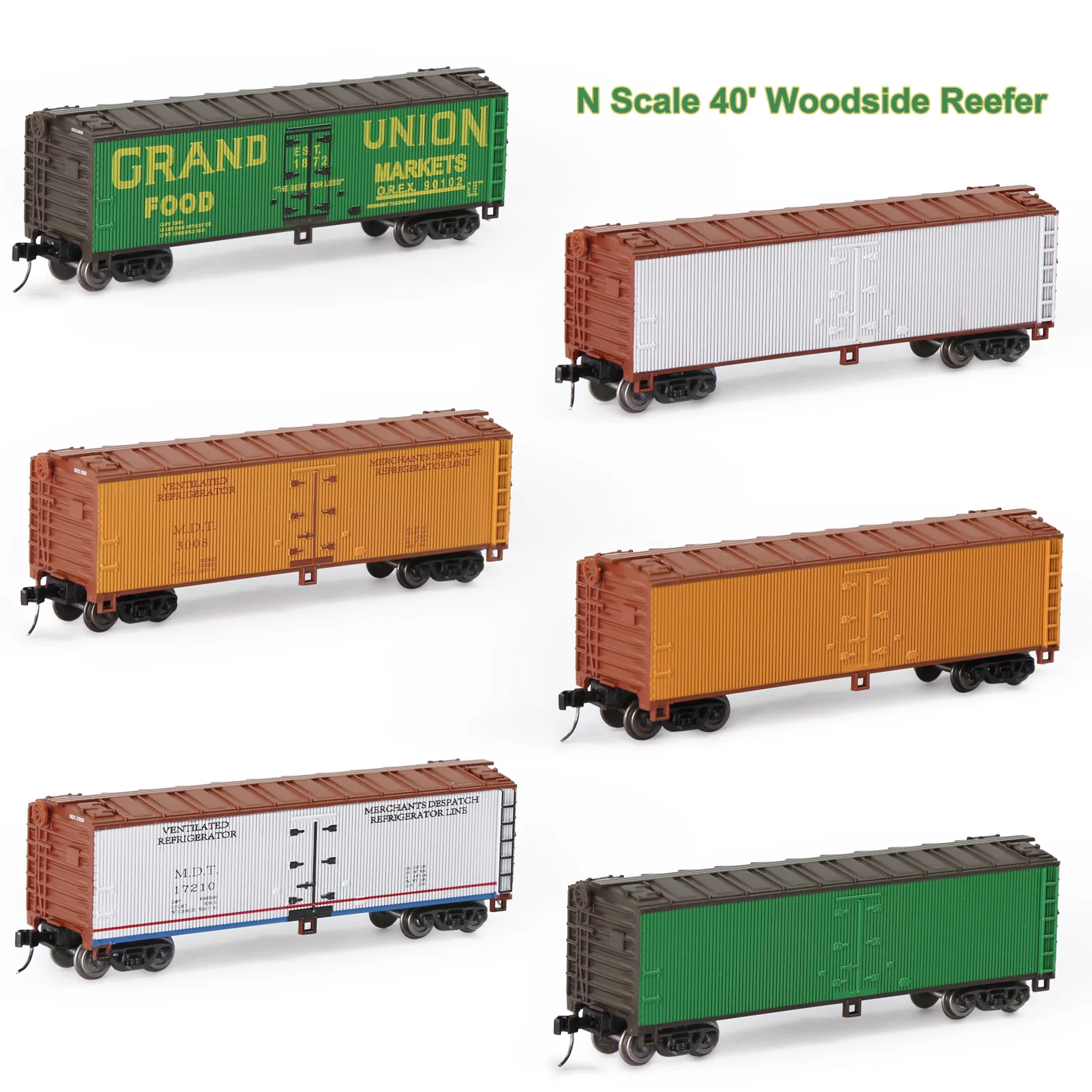 thumbnail image 2 of C8767 1 Piece HO Scale 1:87 40' Stock Car Cattle Wagon Painted 2 of 10