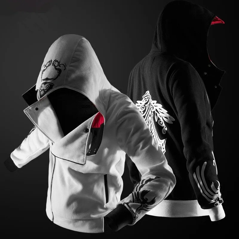 Assassin Hoodies zipper Streetwear Fashion print hoodie Hip Hop Assassin hoodie Sweatshirts boy Plus size Sweatshirt 5 colors  (8)