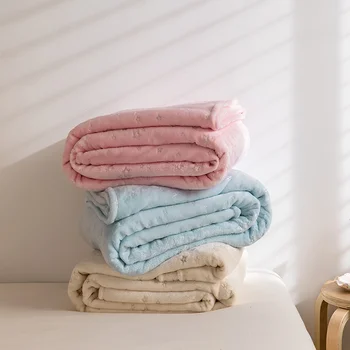 

Soft Warm Coral Fleece Blanket Winter Sheet Bedspread Sofa Throw Light Thin Mechanical Wash Flannel Blankets
