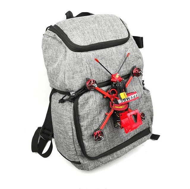 Gray FPV Backpack with hook