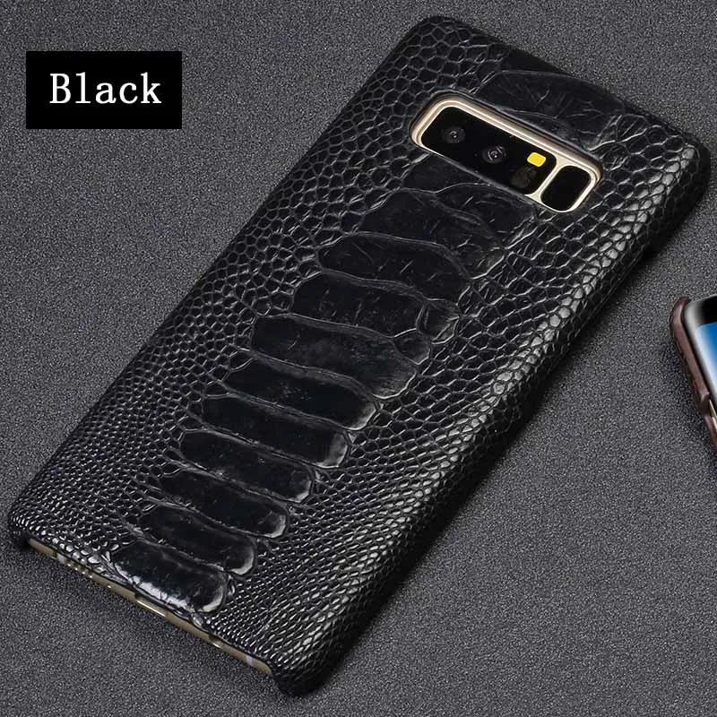 Чехол для телефона для Samsung Galaxy S6 S7 S8 S9 S10 плюс страуса ножной тормоз чехол для Note 8, 9, 10, плюс A20 A30 A50 A5 A7 A8 чехол - Цвет: Black