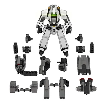 

915Pcs MOC Ideal Series Mini Warfare Mecha Model Small Particle Building Blocks Educational Toy with 10 Weapons - Almighty Mecha