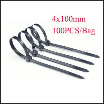 

100PCS cable tie Assorted Self-locking Nylon Cable Ties Black Plastic Zip Tie Loop Wire Wrap Zip Ties 4*100/150/200/250/300mm