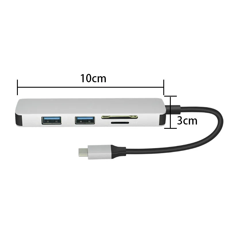 5 в 1 USB C концентратор USB-C-3,0 концентратор HDMI PD Thunderbolt 3 адаптер для MacBook samsung Galaxy S9/S8 huawei P20 Pro type C usb-хаб