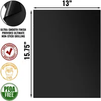 Tapis de gril de Barbecue tapis antiadhésif tapis de gril résistant à la chaleur cuisson en plein air tapis de fête de Barbecue réutilisable 40x33cm accessoires de gril 2