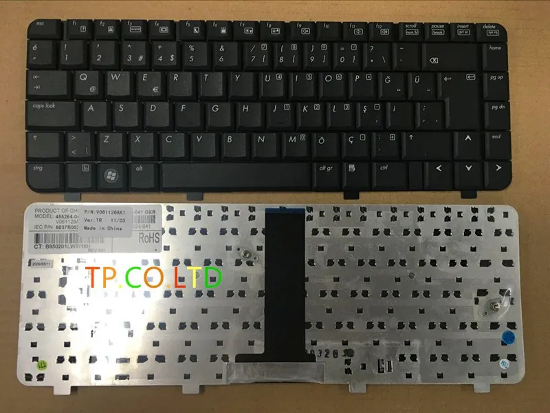 Nuova Tastiera Per Laptop Turca Per Hp Compaq 6720 6720S 6520 6520S 540 550 Sostituzione Nera
