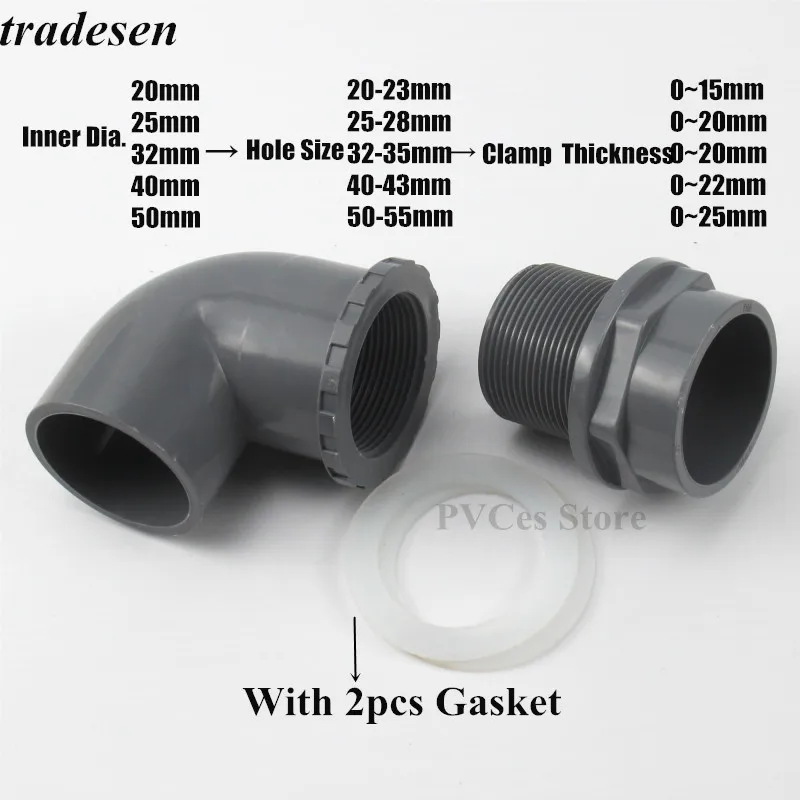 Terminal connectors 10pcs I.D 20/25/32mm L Type PVC Pipe Connectors Thicken Fish Tank Drain Pipe Joints Garden Irrigation Water Supply Tube Drainage Parts Color : Grey, Size : Inner diameter 20MM Terminal connectors 10pcs I.D 20/25/32mm L Type PVC Pipe Connectors Thicken Fish Tank Drain Pipe Joints Garden Irrigation Water Supply Tube Drainage Parts Color : Grey, Size : Inner diameter 20MM