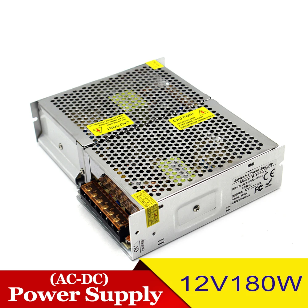 Переключатель Блок питания DC12V 15A 180W светодиодный трансформатор 220V 110V AC DC 12V SMPS для CCTV ремень для камеры Модули лампы