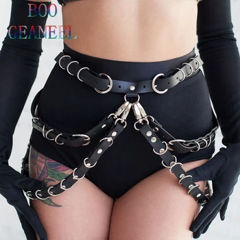 

Waist Suspender Straps Femdom Leather Garters Belt Sexy Booded Women Body Bondage Harajuku Lingerie Harness Belts Boogeaneel