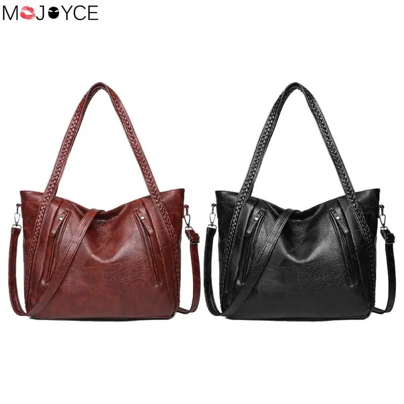 

Women Shoulder Bags sac main femme Classic PU Leather Women Shoulder Bag Solid Color Shopping Pocket bolsa feminina Handbag