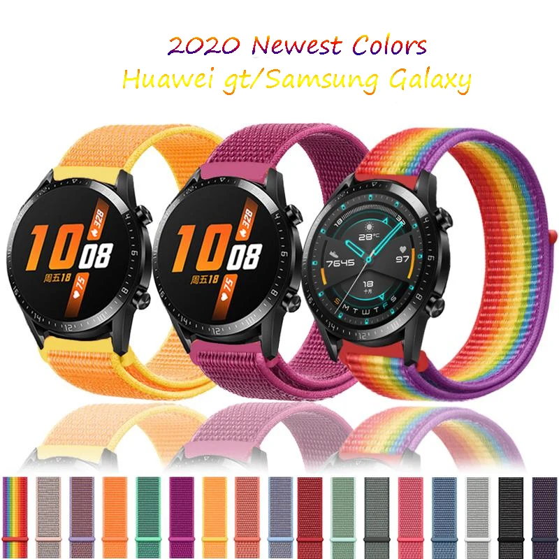 

Gear s3 Frontier strap For Samsung galaxy watch 46mm 42m active 2 nylon 20 22mm watch band amazfit bip huawei watch gt2e/2 strap