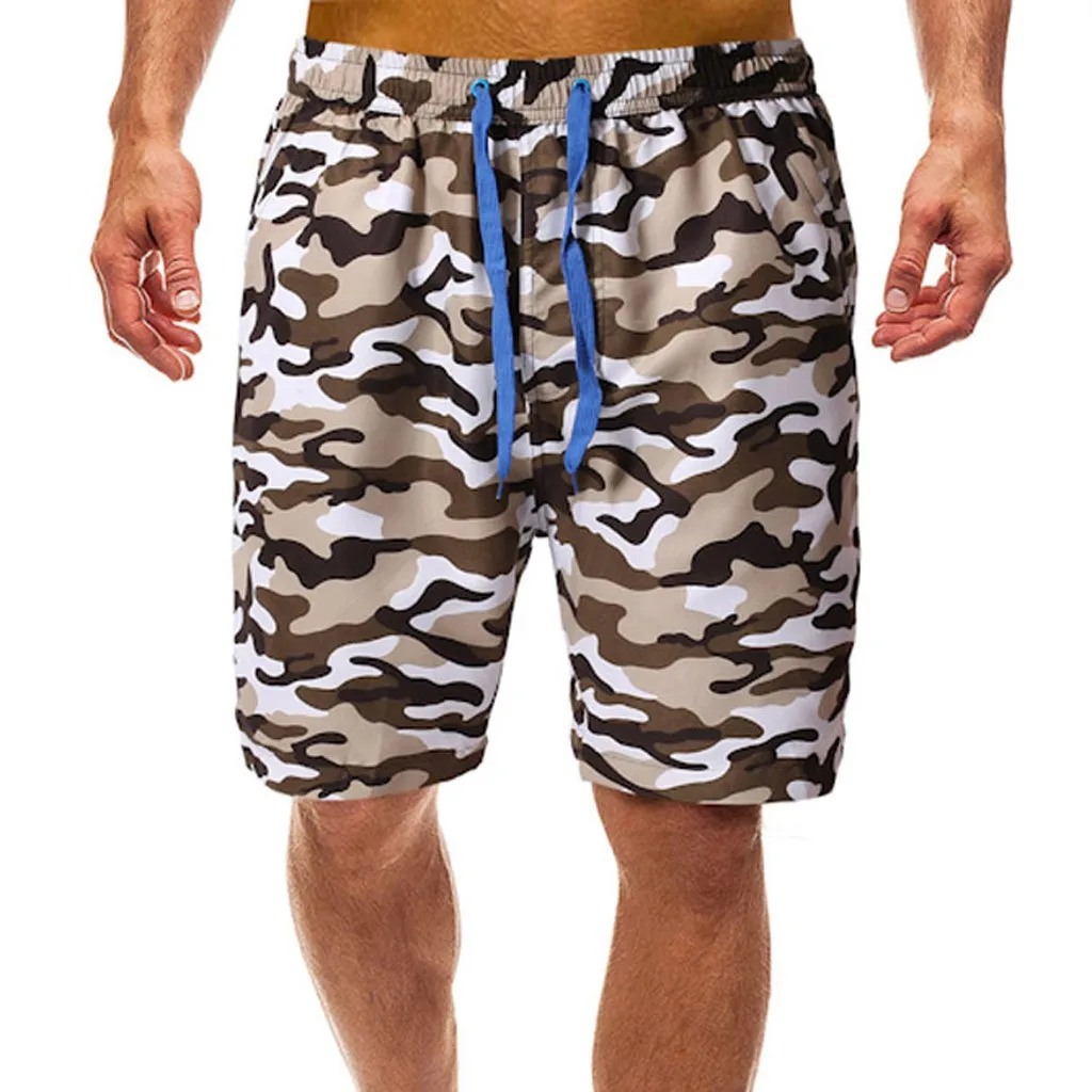 Камуфляжные мужские шорты в стиле милитари, повседневные шорты, мужские летние пляжные шорты, новая мода, уличная одежда, эластичная резинка на талии, 10,18
