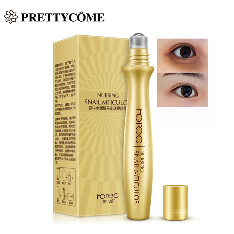 Snails Eye Cream Removes Dark Circles Bags Antiwrinkle Antiaging Roller Massage Moisturizing