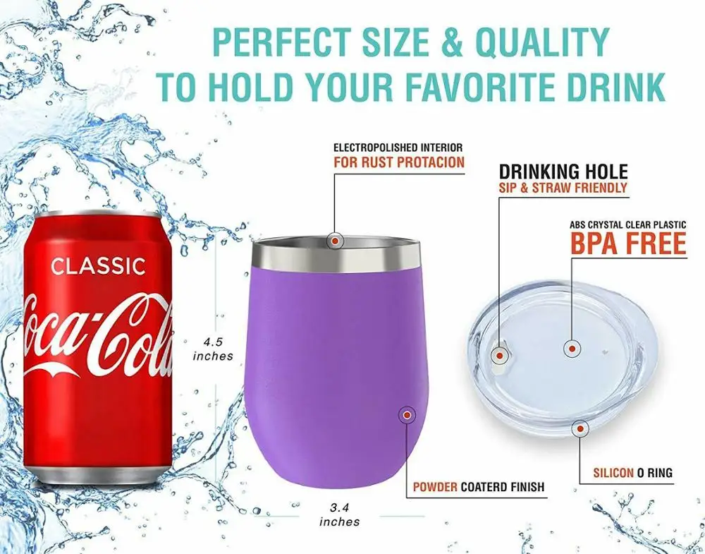 12oz Egg Cup Stainless Steel Vacuum Thermos Coffee Mug Wine Cups Travel Tumbler 12oz Egg Cup Stainless Steel Vacuum Thermos Coffee Mug Wine Cups Travel Tumbler