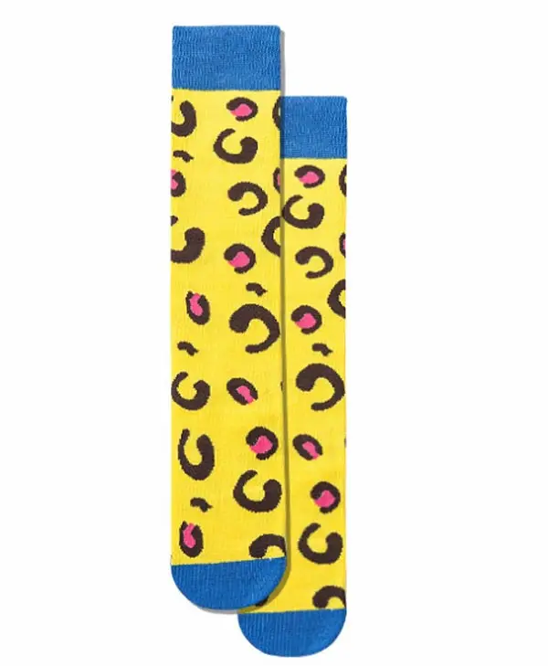 Осенние Хлопковые гольфы для маленьких девочек детские короткие носки с леопардовым принтом для малышей - Цвет: EN5943C