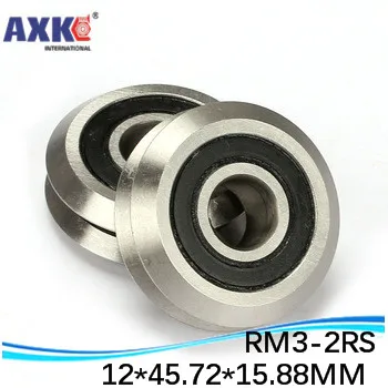 

88888 High quality ABEC-3 Z2V1 RM3-2RS / W3X 12*45.72*15.88 mm v wheeles W Groove Sealed Ball Bearing ABEC-3 Z2V1 3 pcs /lot
