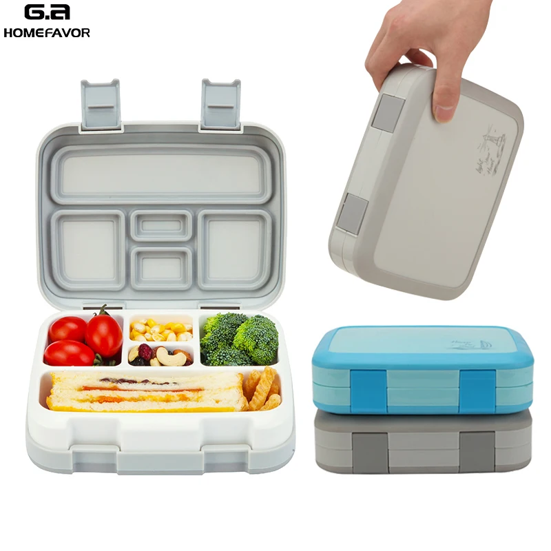2 Or 1 Pcs Lunch Box For Kids Food Containers Microwavable Bento Snack Box Cartoon School Waterproof Storage Box Lunch Boxes Aliexpress