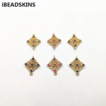 

New arrival! 17X13mm 50pcs Crystal rhinestone Square shape charm/Connectors for Necklace,Earrings parts,hand Made Jewelry DIY
