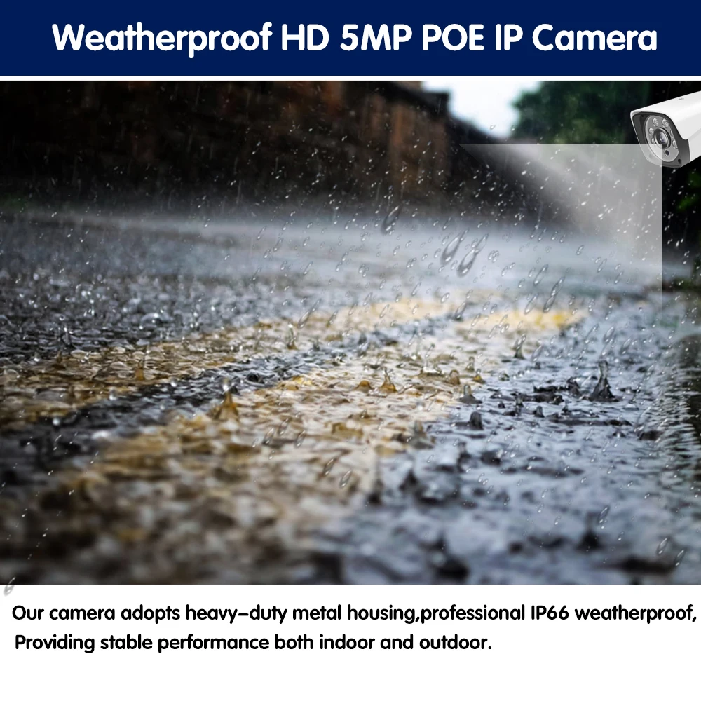 H.265 HD 2MP 4MP 5MP Security POE IP Camera 5.0 MP Metal Waterproof POE ONVIF Bullet Outdoor CCTV Surveillance Camera