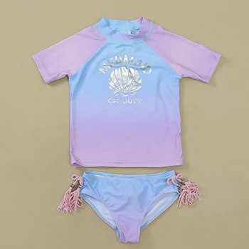 

New 2020 Girls Swimsuit Mermaid Two Piece Girl Swimwear 3-14 Years Children's Swimwear Bathing Suit Swimming Suit 1049