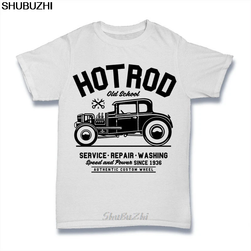 HOTROD футболка OLS школьная служба ремонт мойка винтажная Мужская Черная S-5XL