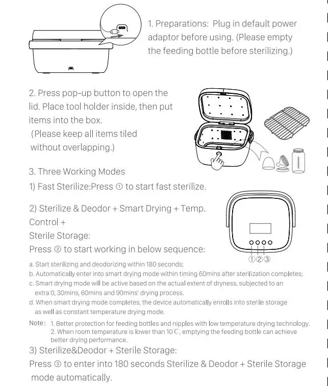 59S UV Sterilizer and Dryer Cabinet T5 Small Household UVC LED Sanitizer Portable Fast Sterilization Multifunctional Electric Disinfestor (6)