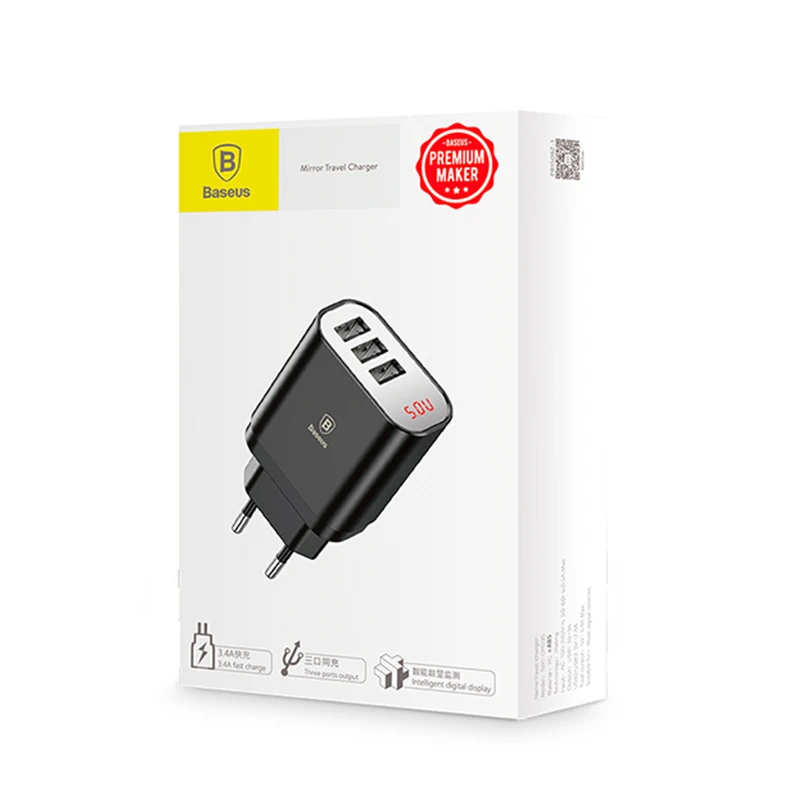 Baseus Мульти USB зарядное устройство для iPhone samsung Xiaomi Mi Быстрая зарядка Turbo несколько настенных зарядных устройств EU US Plug зарядное устройство для мобильного телефона