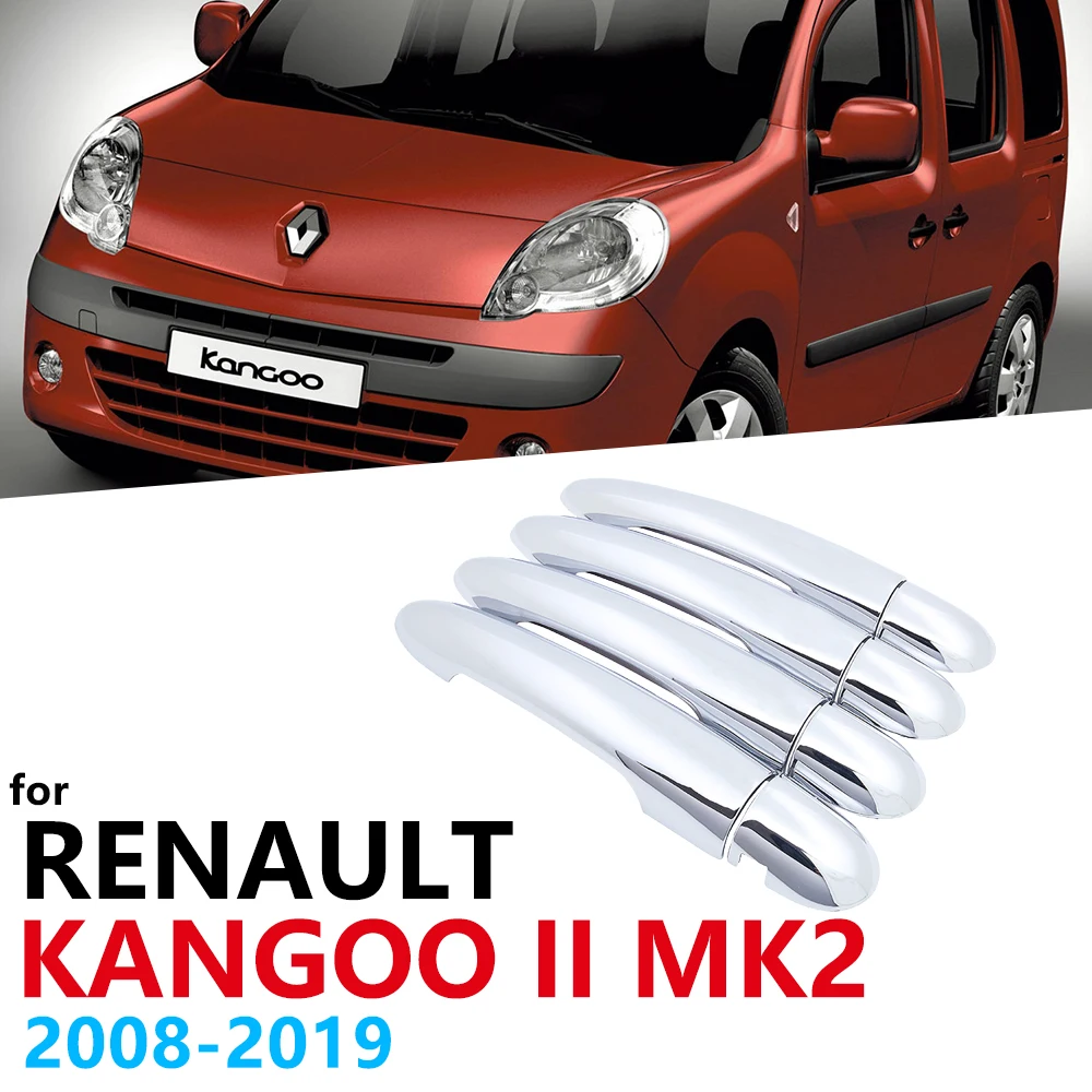 Комплект хромированной наружной отделки для Renault Kangoo II MK2 2 2008 ~ 2019 4 крышки ручки