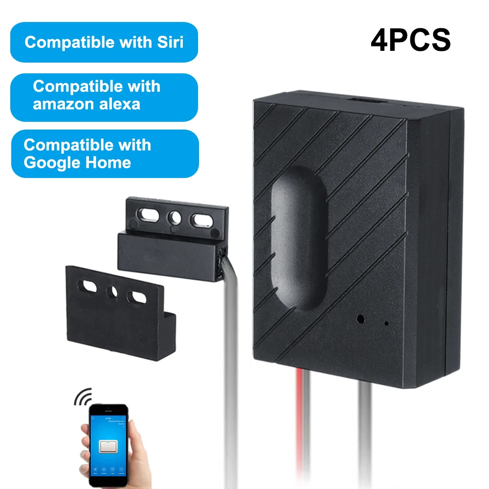 

4PCS Ewelink WiFi Switch Garage Door Controller For Garage Door Opener APP Remote Control Timing Voice Control for Alexa-Google
