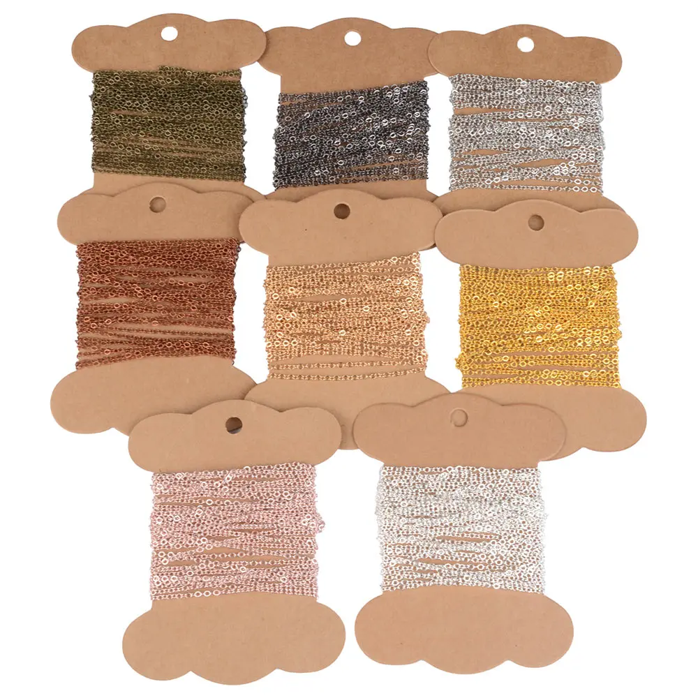 5 mt/los 2 MM Gold Farbe Rhodium Kupfer Groß Feine Halskette Kette Für DIY Schmuck Machen Liefert Ketten Erkenntnisse Zubehör – Detail 1