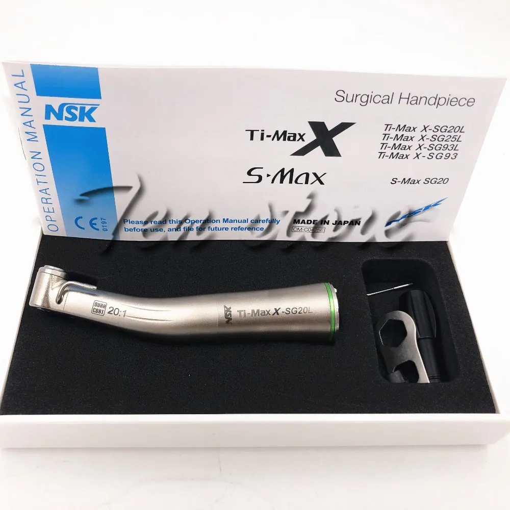 NSK Ti-Max X-SG20L Тип 20: 1 NSK имплантат против угла стоматологический волоконно-оптический светодиодный наконечник