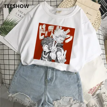 

Japanese my hero academy printed t shirt women casual Harajuku fashion o-neck short sleeve T-shirt summer kawaii women's clothes