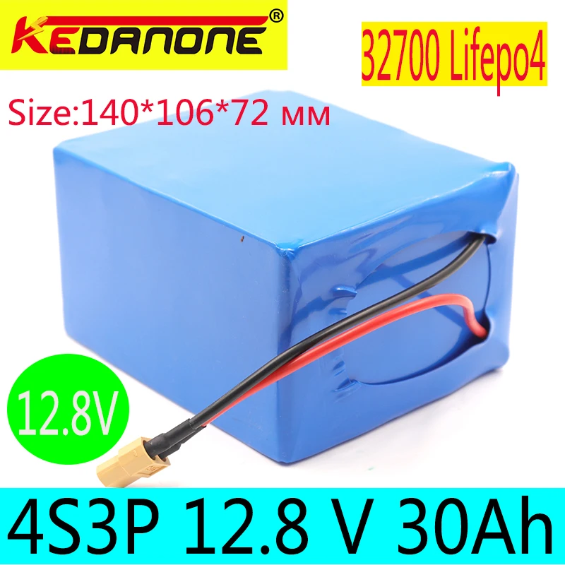 Kedanone 32700 Lifepo4 Батарея пакет 4S3P 12 8 V 30Ah с 4S 40A сбалансированный BMS для электрического