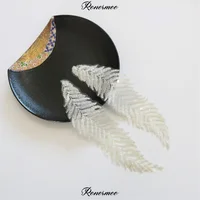 Buy 2Pc Summer Silver Thread Clear Sequins Lace Applique Mesh Yarn Lace Flower Embroidery Applique Silver Color 22X6cm Online - Image 6