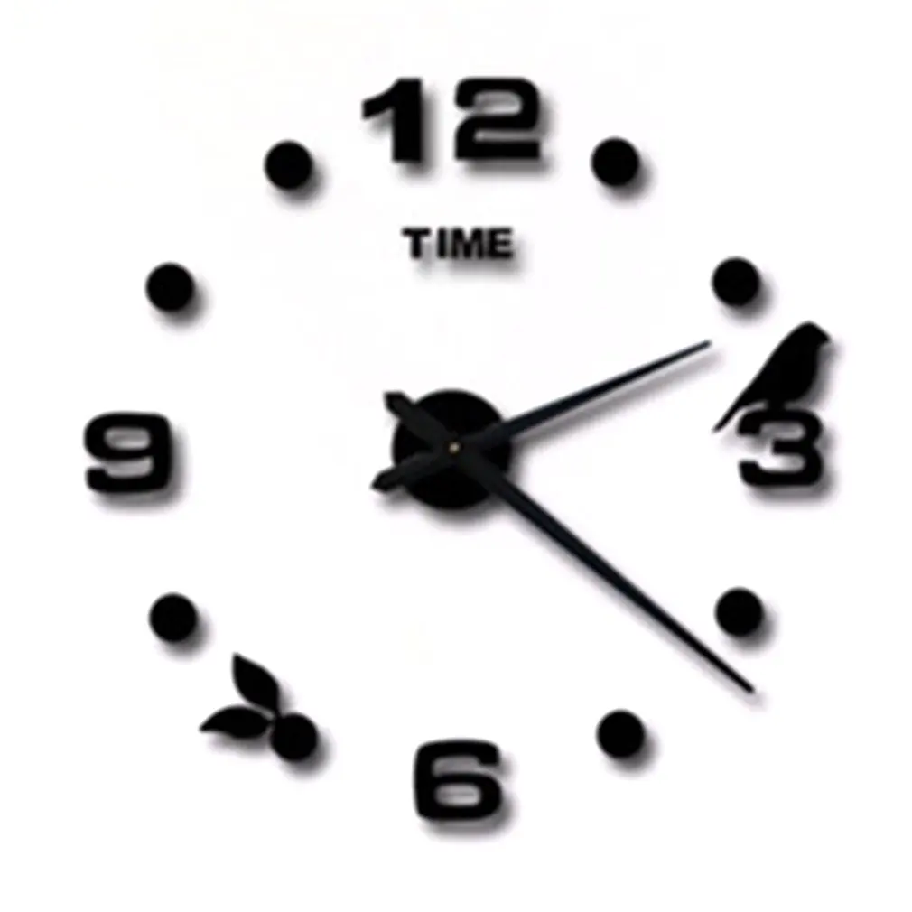 DIY Большие размеры 1 метр нордическая птица цифровые часы