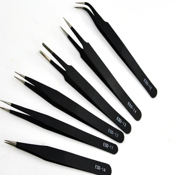

1.5mm Anti-Static Stainless Steel Industrial Tweezer Mobile Phone Repair Tools With Package