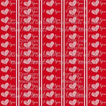 

cute red Valentines Day Heart Printed Polyester Cotton stretch Fabric for Quilting Fabric High Quality Breathable wedding dress