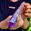 Natural Amethyst Point Stone Crystal Wand Quartz Crystal Reiki Healing Energy Stone 3