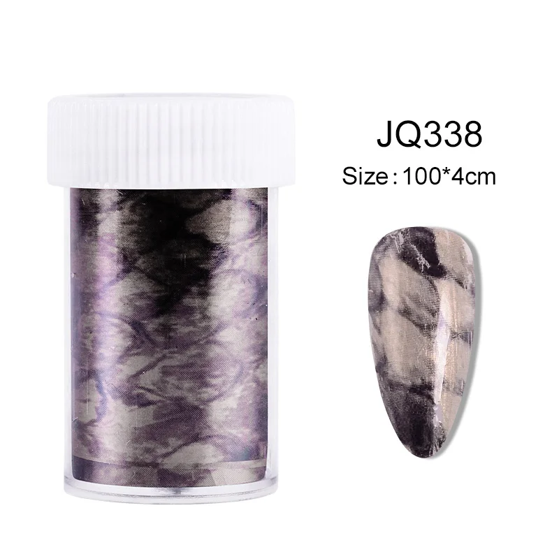 100*4 см/рулон змеиной кожи Дизайн Лазерные голографические наклейки для ногтей переводные наклейки из фольги для ногтей клеи украшения ногтей - Цвет: jq338