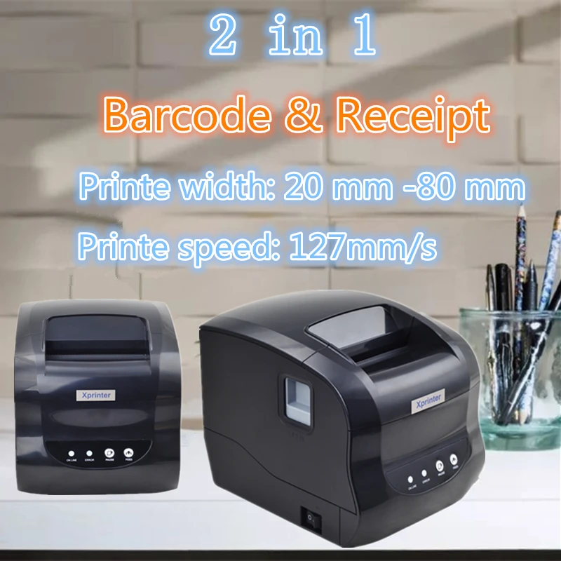Xprinter Thermal Barcode Printer for POS Receipt width 20mm to 80mm USB bluetooth port | Компьютеры и офис