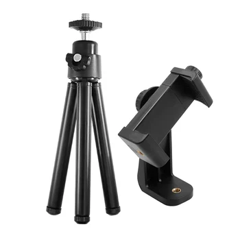 

Mobile Cell Phone Stand Tripod Compatible For iPhone Samsung Xiaomi Huawei Universal Smartphone Holder Mount Extendable Tripod