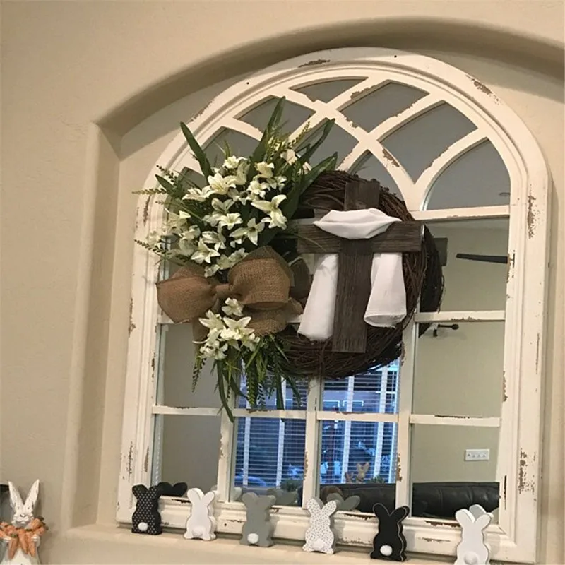 Cross Easter Wreath/Door Hanger