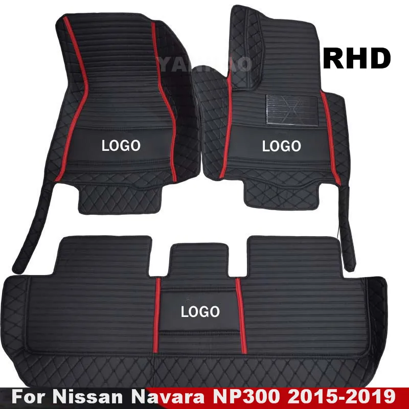 

RHD Carpets For Nissan Navara NP300 2019 2018 2017 2016 2015 Leather Car Floor Mats Anti-Dirty Auto Styling Accessories Interior