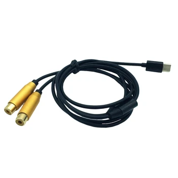 

AMS-Dual Rca Female To Type-C Usb C Signal Video Av Audio Cable Connector Lead Cord