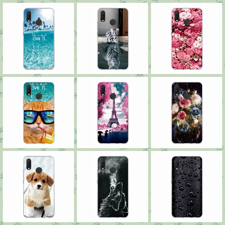 Phone Capa For Huawei P Smart+ Cases Soft TPU Silicone 3D Cat Fundas Smart Plus Cover Shells Nova 3i Bag | Мобильные телефоны и