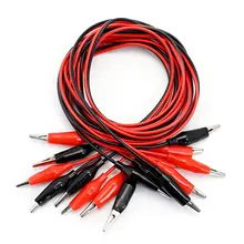 

18pcs/set 42inch Metal Alligator Clips Alligator Electrical Clamp Testing Clips with Wires,Test Leads Cable Double-Ended Clips