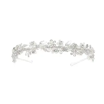 

1pc Bride Floral Alloy Headdress Crystal Head Band Hair Decorations for Wedding